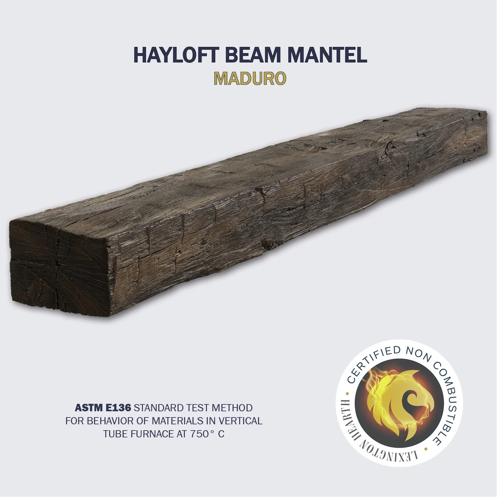 Hayloft Beam Non-Combustible Mantel — Lexington Hearth